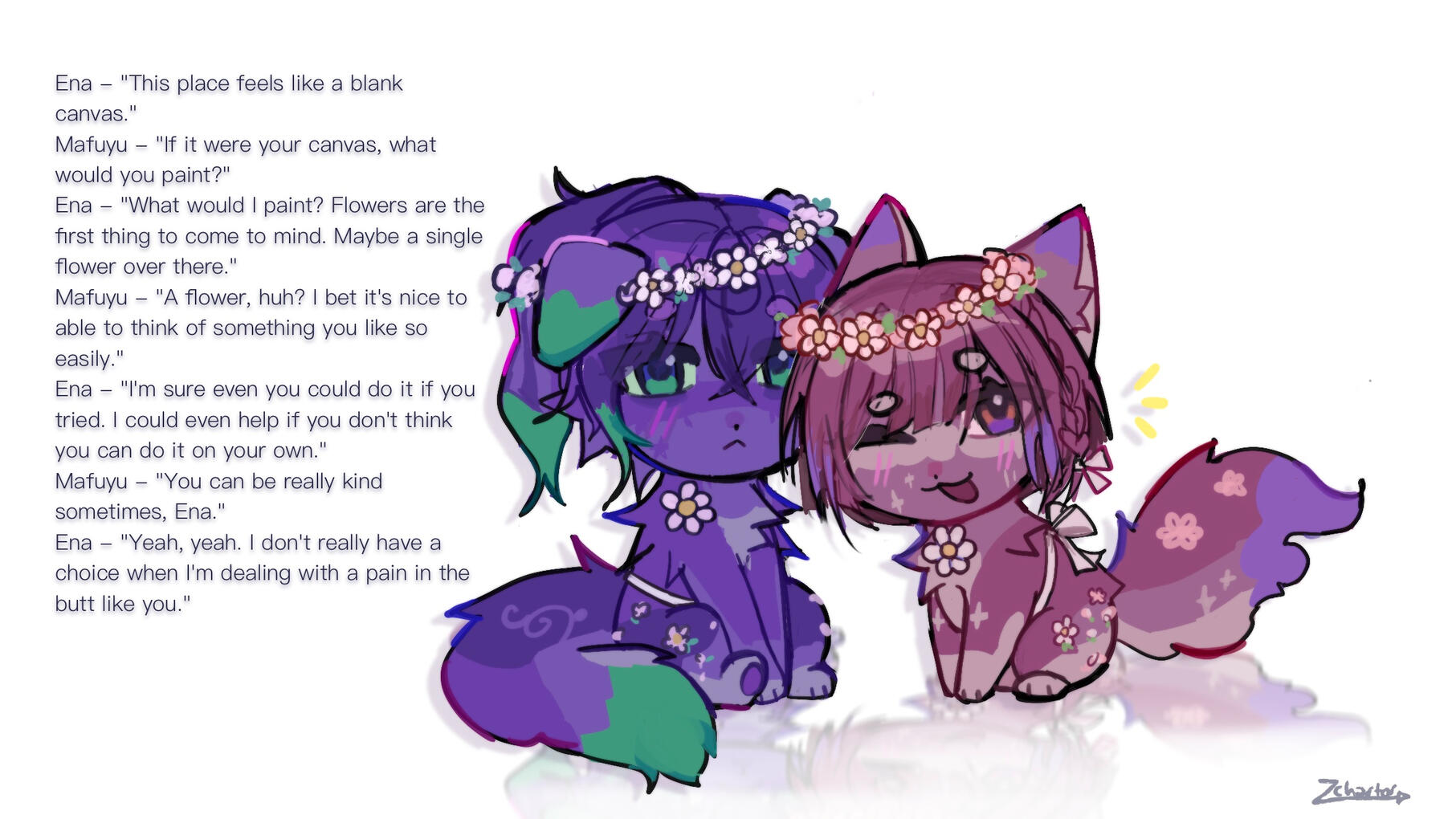 Simply rendered chibi - plain background for mafuenaz on discord - feral
